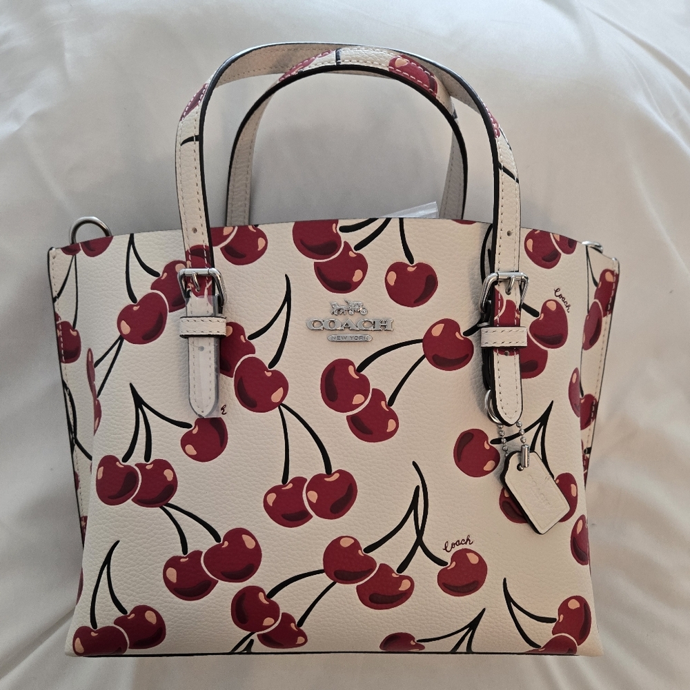 Coach Mollie Tote Bag 25 - Sold Out 2025 Cherry Print!